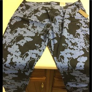 Blue Floral Skinny Pants New with Tags